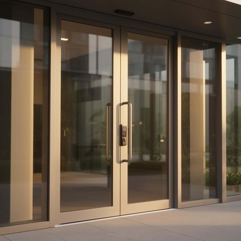 Quality commercial glass door lock installation by a locksmith in Woodmead