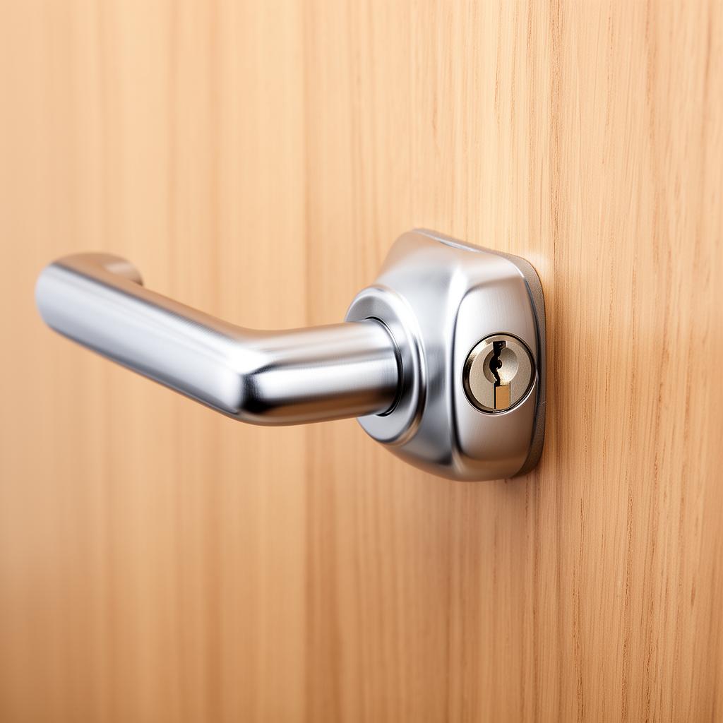 Premium door handle with integrated lock