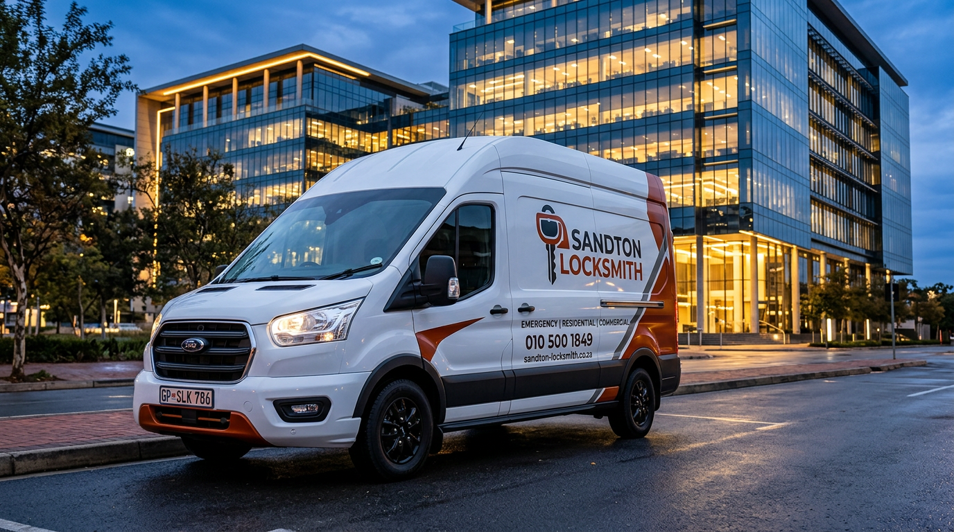Sandton Locksmith branded mobile locksmith van serving Randburg